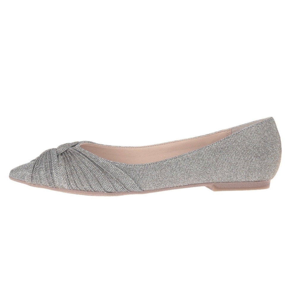 Nina Silver Textured Women's Flats